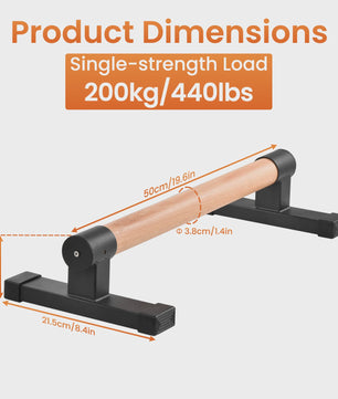 Houten Parallettes Push-Up Bars - Ergonomische Calisthenics Bars voor Krachttraining