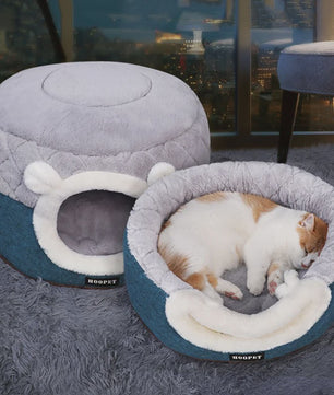 Zachte Pluche Kattenmand & Hondenhok - Warm Winter Nest voor Puppy's en Kittens