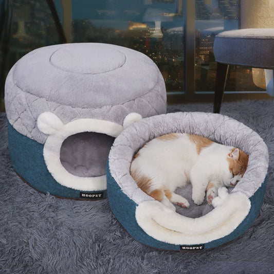 Zachte Pluche Kattenmand & Hondenhok - Warm Winter Nest voor Puppy's en Kittens