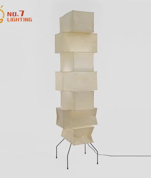 Akari Noguchi Stijl Verticale Vloerlamp - Japans Design Rijstpapier