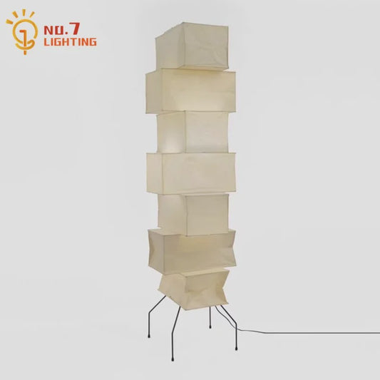 Akari Noguchi Stijl Verticale Vloerlamp - Japans Design Rijstpapier