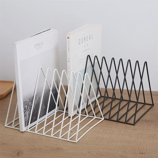 Stijlvolle Metalen Boekenkast & Organiser voor Bureau - Boeken, Tijdschriften & Vinyl