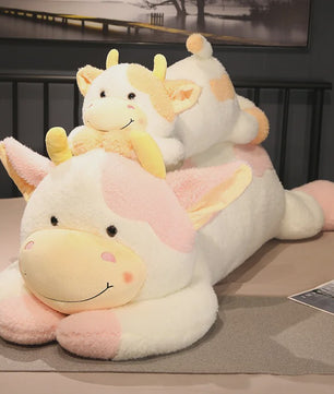 Knuffelkoe Pluche Speelgoed - Zacht Kussen voor Kinderen & Baby's (90cm)