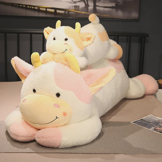 Knuffelkoe Pluche Speelgoed - Zacht Kussen voor Kinderen & Baby's (90cm)