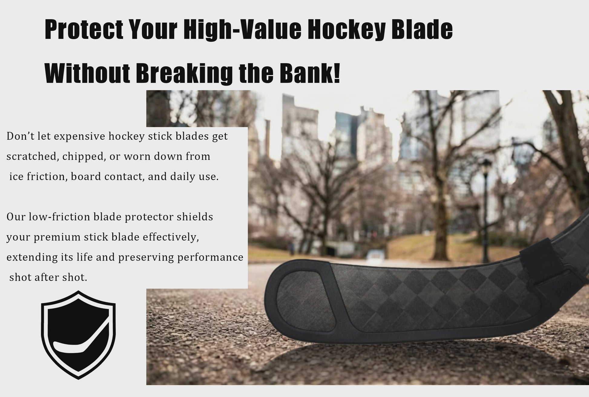 IJshockey Stick Blade Protector P28/P92 - Duurzaam PE Materiaal met Klittenband