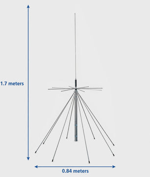 Ultra-Wideband Discone Antenne 25MHz-1300MHz met PL259 Connector