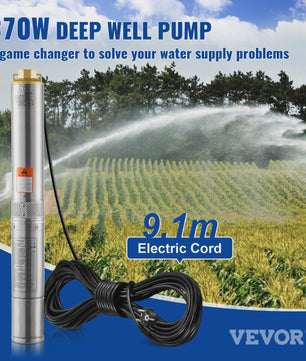 SucceBuy Dompelpomp RVS - Krachtige Waterpomp voor Diepe Putten & Irrigatie