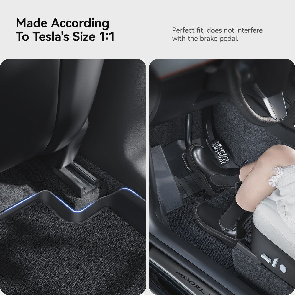 YZ TPE Vloermatten en Kofferbakmat Set voor Tesla Model Y Juniper (2025-2026) - Waterdicht & Antislip