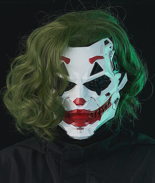 Cyberpunk Clown Masker met Vlechten - Cosplay & Halloween Prop