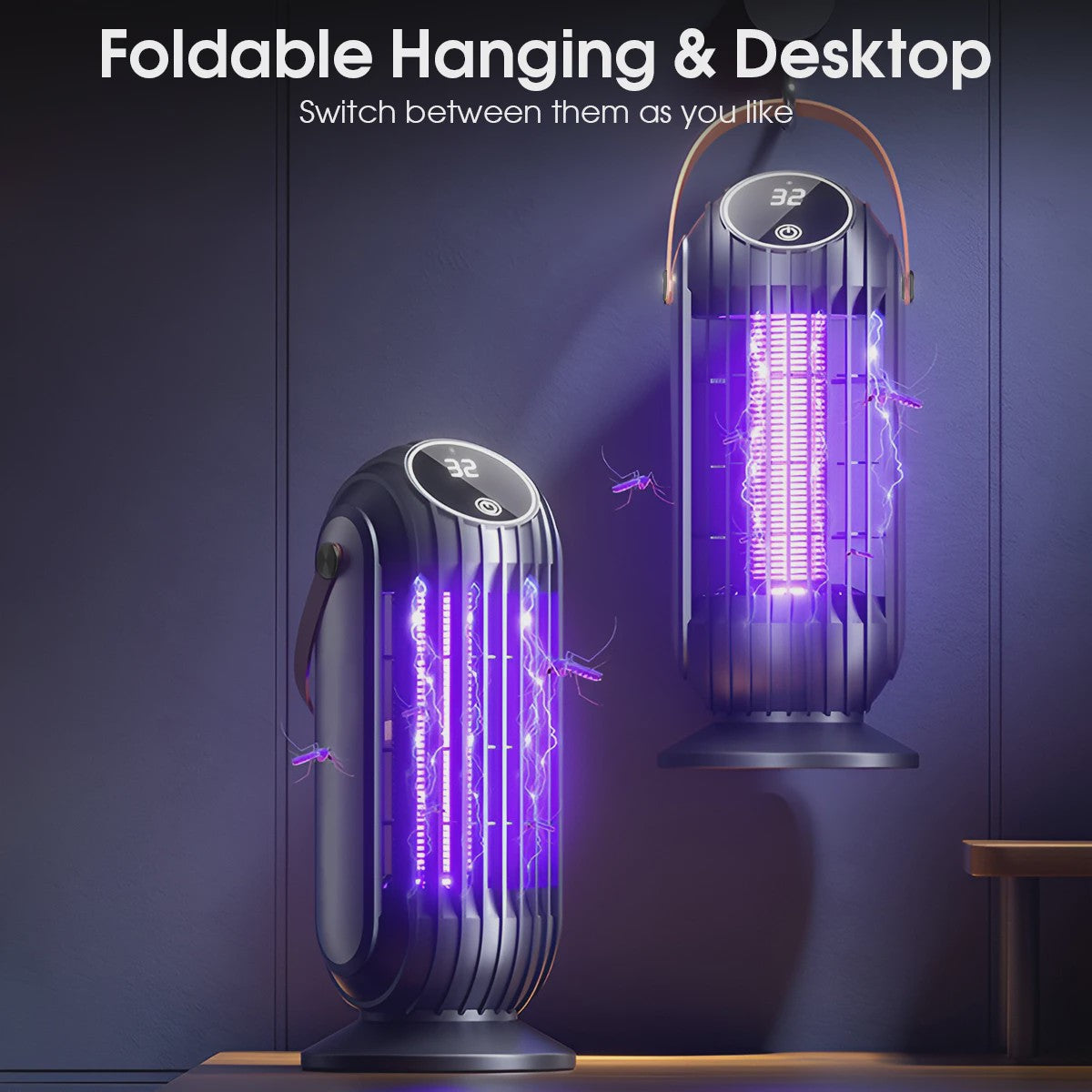 Oplaadbare Muggenlamp 4000mAh - 2-in-1 Insectendoder & Nachtlampje