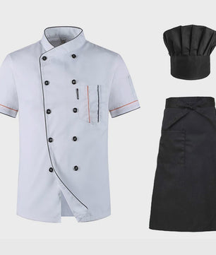 Ademend Koksbuis Korte Mouw Unisex Dubbelzijdig Sluitend - Keuken & Catering