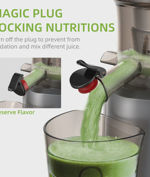 BioloMix Slowjuicer 200W met Brede Vulopening (75mm) voor Hele Fruit & Groenten