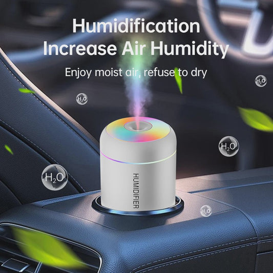 180ML Mini Luchtbevochtiger USB Aroma Diffuser met Kleurrijke Verlichting voor Auto, Huis & Slaapkamer