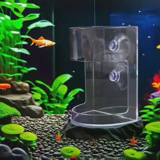 Drijvende Voerring Aquarium met Zuignap - Houd Water Schoon