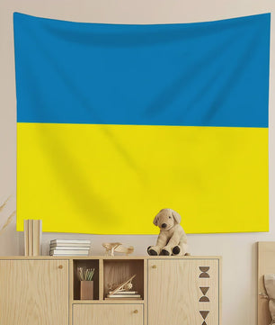Oekraïense Vlag Wandkleed - Decoratief Tapijt voor Slaapkamer & Woonkamer
