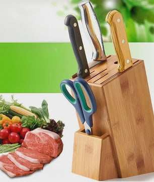 Massief Bamboe Messenblok - Keuken Organizer & Messenhouder