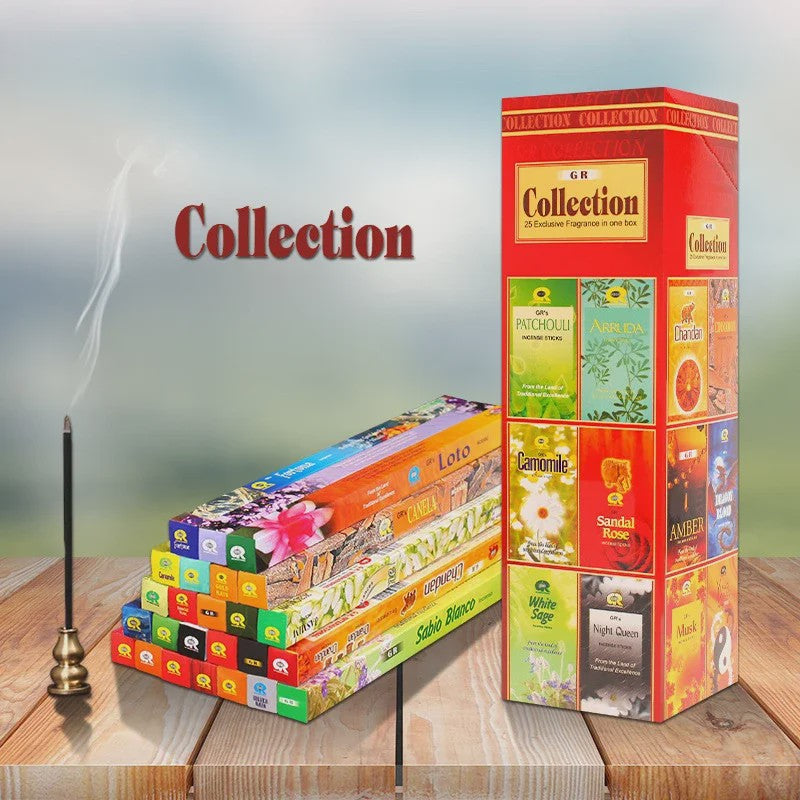 GR Geurkaarsen Collectie: 25x Indiaanse Wierook voor Meditatie & Huisparfum
