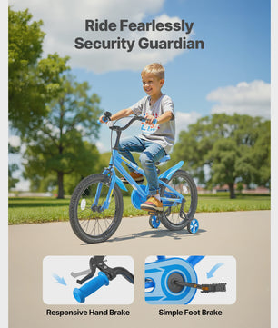 Kinderfiets BMX Stijl Blauw - 14, 16, 18 inch - Met Zijwieltjes