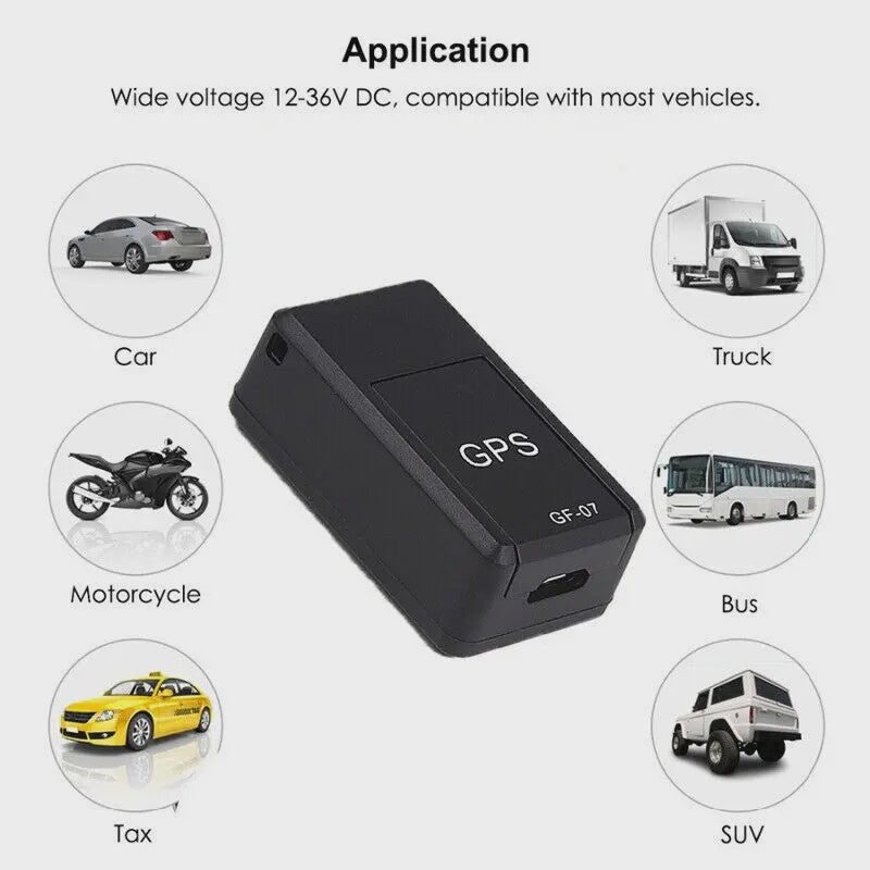 GF07 Mini GPS Tracker met Magnetische Bevestiging en SOS Alarm - Real-time Voertuig Tracing