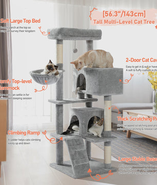 Luxe Kattenboom met Krabpalen, Hangmat en Knusse Condo - Grote Katten Toren