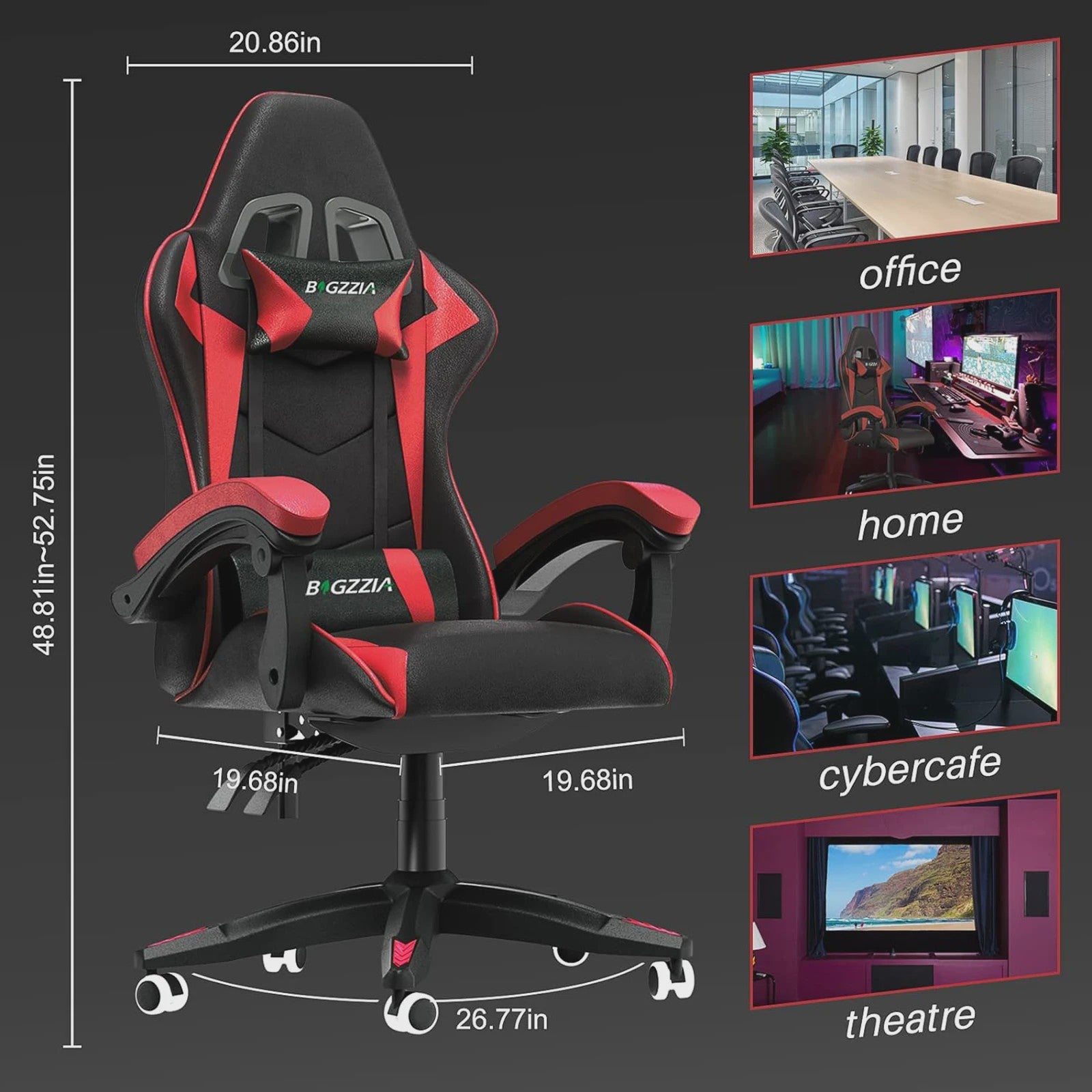 Ergonomische Gaming PC Stoel - Ademend Bureau & Computer Stoel met Lendesteun