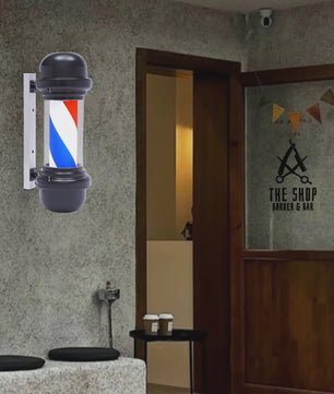 Klassieke Roterende LED Barber Pole - 50cm - Rood, Wit, Blauw - Kapperszaak Verlichting