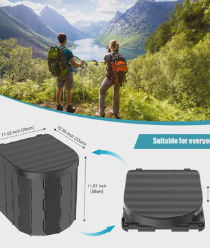 Draagbaar Opvouwbaar Toilet - Inklapbaar Noodtoilet voor Auto, Camping & Reizen