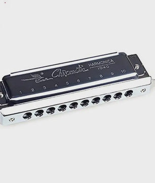 Professionele Chromatische Mondharmonica C - 10 Gaten, 40 Tonen