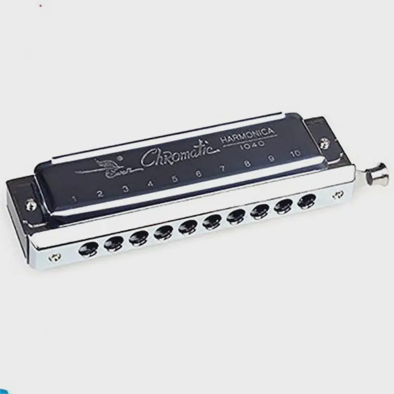 Professionele Chromatische Mondharmonica C - 10 Gaten, 40 Tonen