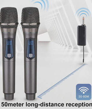 Draadloze UHF Microfoon Set - 2 Handheld Microfoons voor Karaoke, Feest, Presentatie & Vergadering
