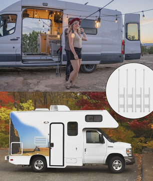 4x Verstelbare Stang voor RV Douchehoek & Camper - Telescopisch & Anti-Val