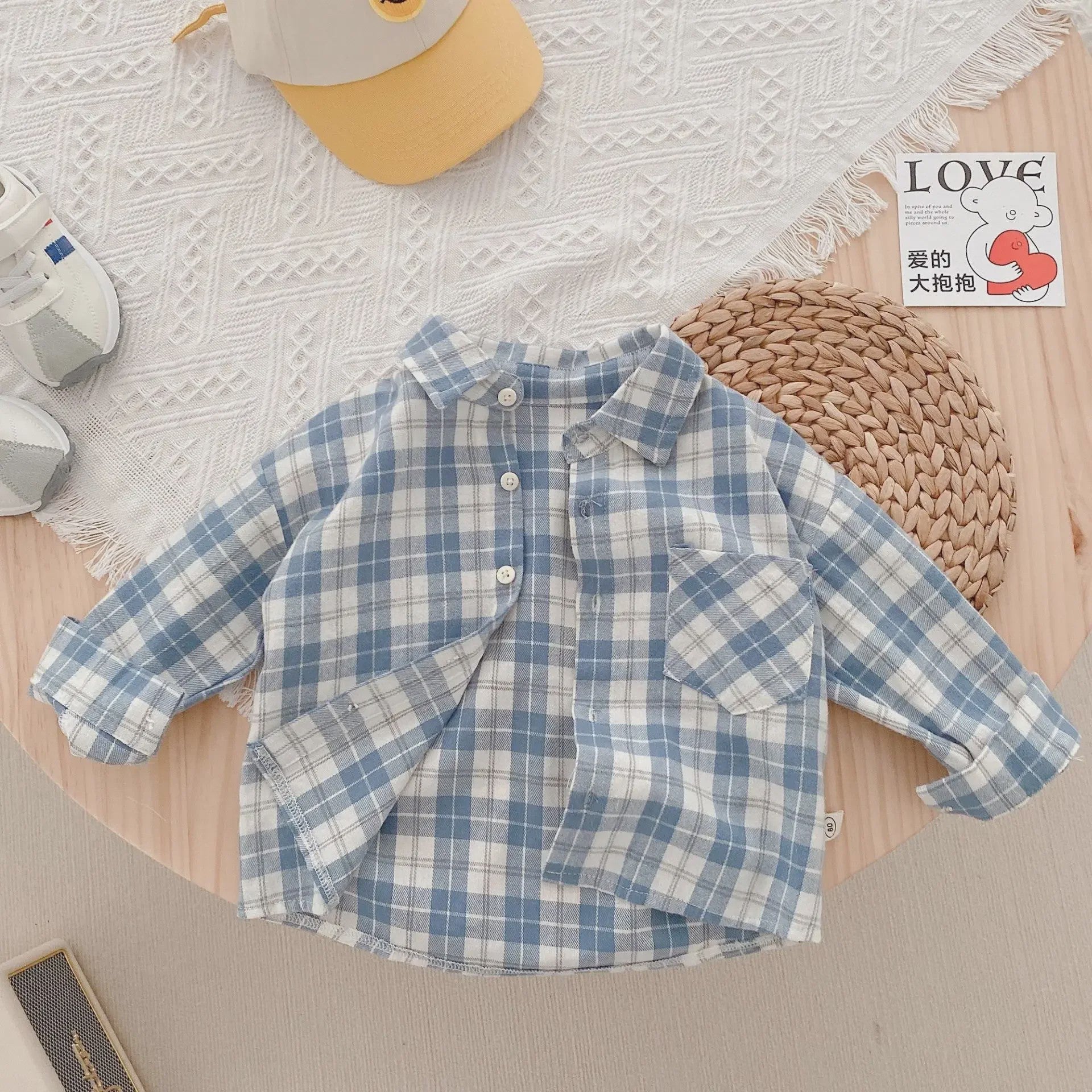 Lange Mouwen Jongens Shirt in Plaid Katoen - Perfect voor de Lente (1-4 Jaar)