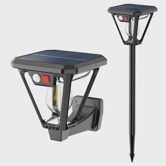 Zonne-energie Tuinlamp met Bewegingssensor - Waterdicht & Dubbel Gebruik (Paal of Muur)