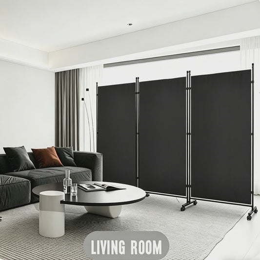 3-delig Vrijstaand Kamerscherm 259x182cm - Opvouwbaar Privacy Scherm voor Binnen & Buiten