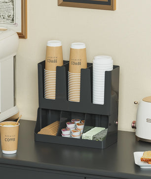 Wandmontage Koffie Station Organizer - Opslag voor Bekers, Cups en Bar Accessoires