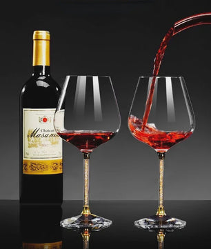 2pcs Light Luxury High-end Crystal Cup Red Wine Glass Set Tall Glass Party Wine Glass Glasses DrinkingGlasses for ChampagneFlute