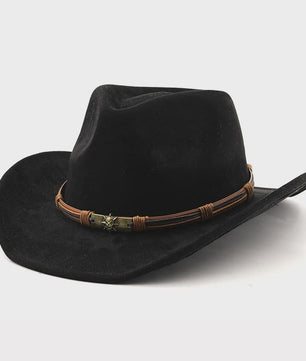Vintage Suède Western Cowboyhoed voor Heren en Dames - Stijlvolle Jazz Hoed voor Outdoor en Reizen
