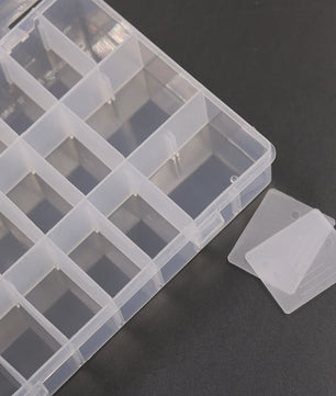 Opbergdoos 24 Vakjes voor Borduur- en Knutselgaren - Transparant Plastic Organizer