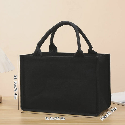 Ruime Zwarte Canvas Tote Bag - Handige Shopper voor Dames en Heren