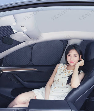 Set Zonneschermen voor Tesla Model 3/Y (2017-2025) - Privacy & UV Bescherming