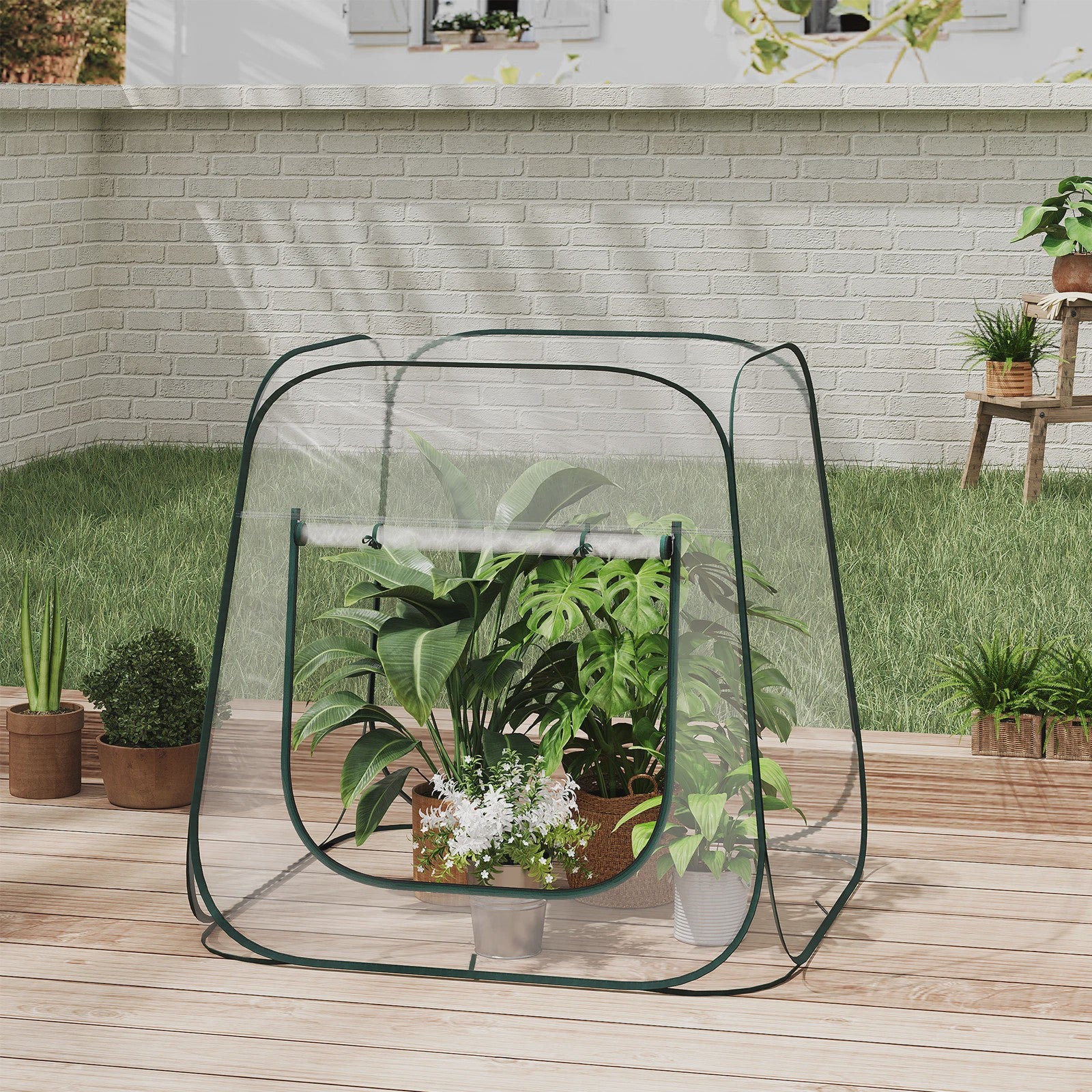 Pop-Up Mini Kas voor Planten - Bescherming tegen Vorst & Weer - Buiten & Binnen