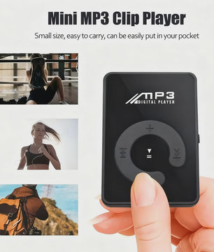 Compacte Mini MP3 Speler met Clip - Draagbare Muziekspeler voor Studenten - Ondersteunt 16GB TF Kaart