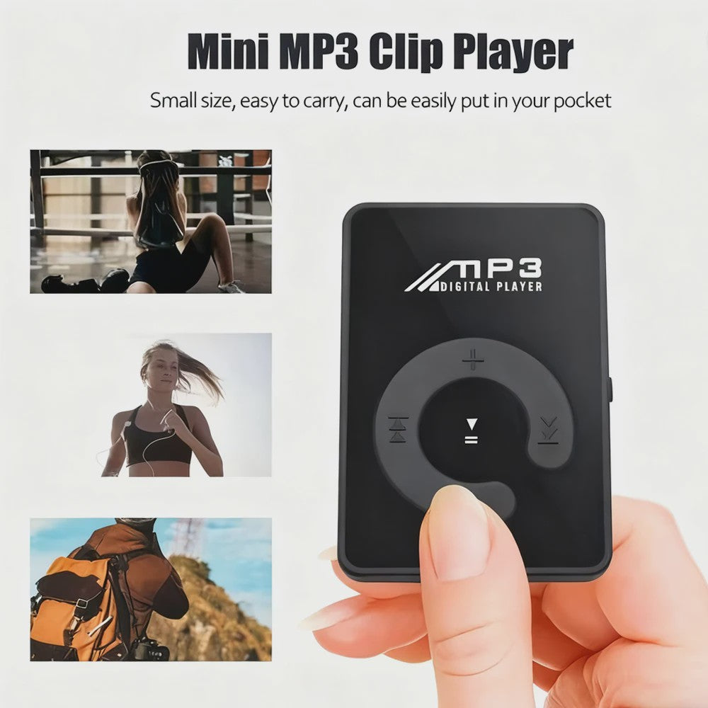 Compacte Mini MP3 Speler met Clip - Draagbare Muziekspeler voor Studenten - Ondersteunt 16GB TF Kaart