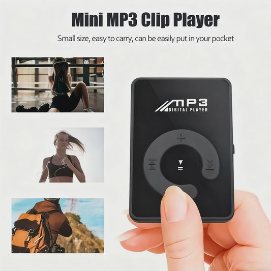Compacte Mini MP3 Speler met Clip - Draagbare Muziekspeler voor Studenten - Ondersteunt 16GB TF Kaart