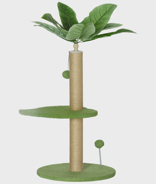 Kattenboom 83 cm met Krabpaal, Speelballetjes en Pluche Platformen