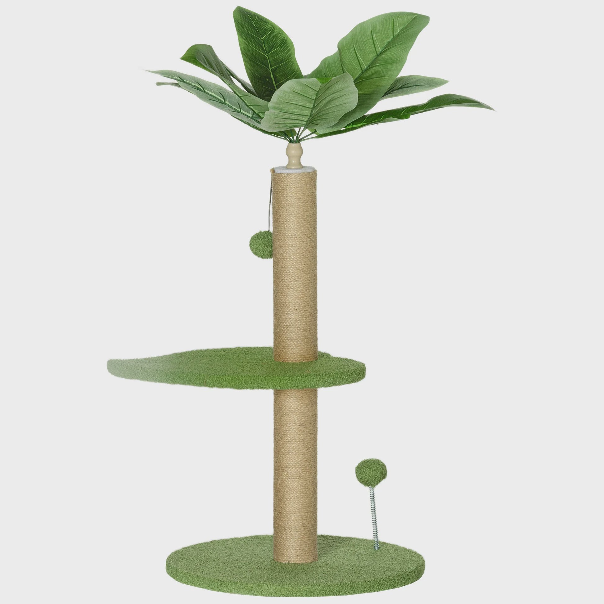 Kattenboom 83 cm met Krabpaal, Speelballetjes en Pluche Platformen