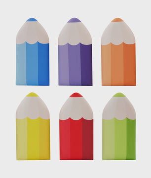 6x Zachte Muurstickers Anti-Botsing - Potloodvorm - Kindvriendelijk voor Speelkamer & Klaslokaal