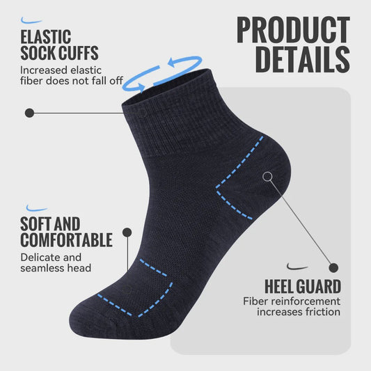 Merino Wol Sokken - Warm, Ademend & Vochtafvoerend voor Wandelen & Sport