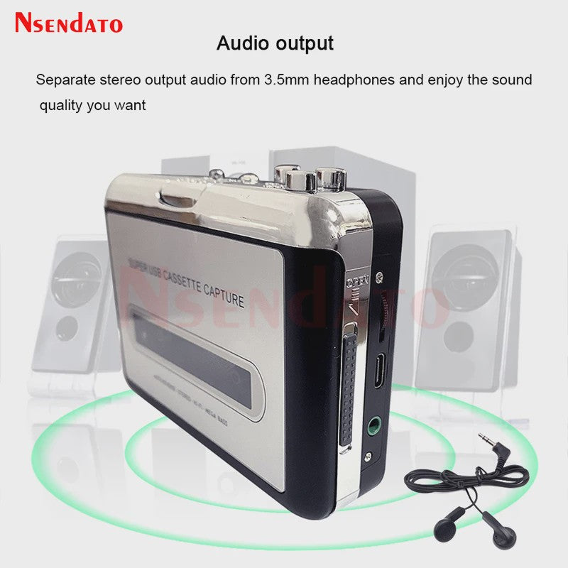 Draagbare Cassette Speler & Recorder: Zet je Tapes om naar MP3 via USB-C