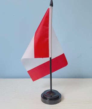 Canada Bureauvlag 14x21cm Polyester - Decoratie Vlaggetje